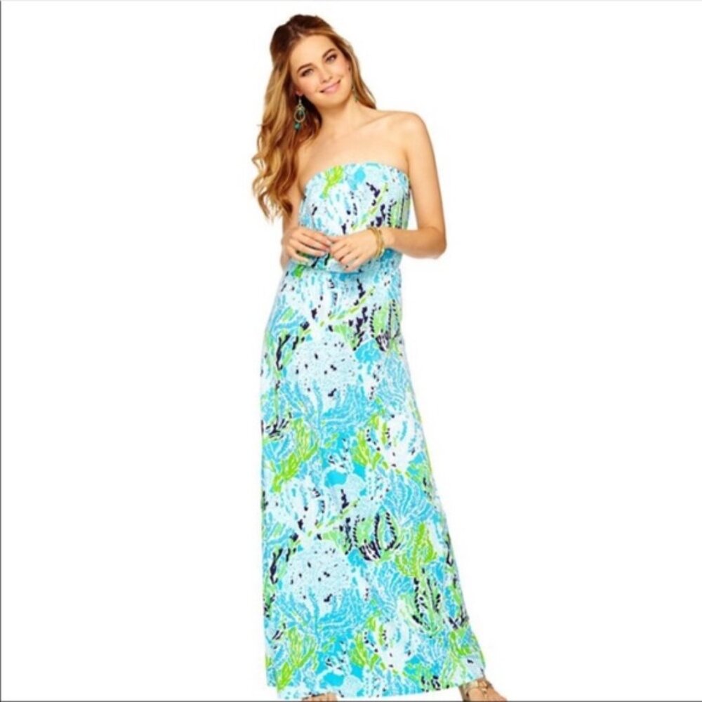 Lilly Pulitzer Marlisa Maxi Dress in Let's Cha Cha Print Size S